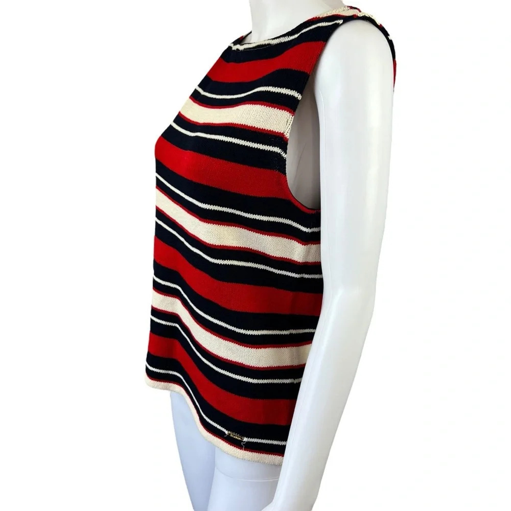 St. John Striped Knit Tank Top - Picture 5 of 6